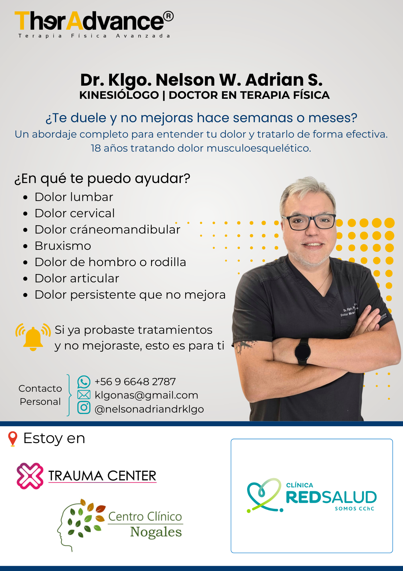 Recursos y Links volante promoción médico profesional azul